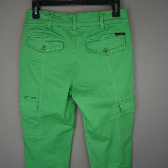 SANCTUARY Rebel Cargo Mid Rise Cropped Cotton Pants in Green Goddess size 24 NWT - Picture 11 of 16